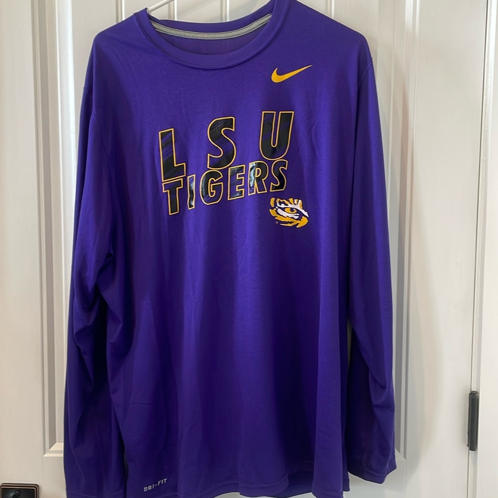 Nike Men’s LSU Long Sleeve Dri-Fit Shirt Size XL